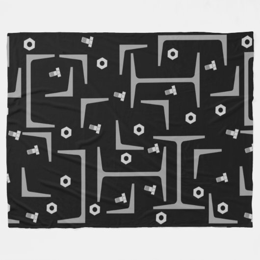 Couverture Polaire Motif d'acier structurel (Devant (Horizontal))