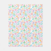 Couverture Polaire Motif d'aliments de préparation rapide (Devant)