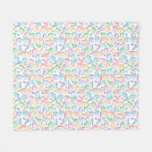 Couverture Polaire motif d'alphabet (Devant (Horizontal))