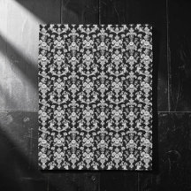 Motif damassé noir et blanc victorien