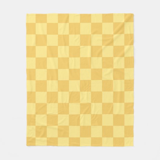Couverture Polaire Motif damier jaune (Devant)