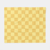 Couverture Polaire Motif damier jaune (Devant (Horizontal))