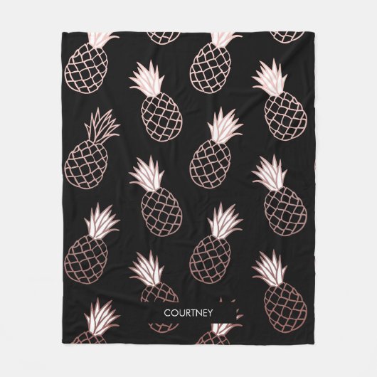 Couverture Polaire Motif d'ananas mignon (Devant)