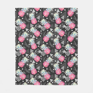 Couverture Polaire Motif d'ananas triangulaire texturé