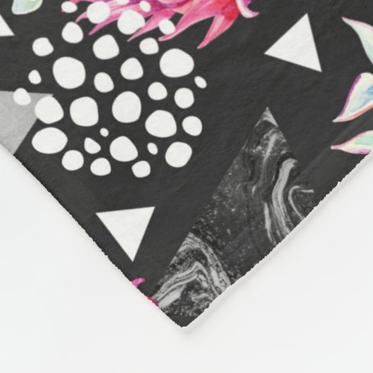 Couverture Polaire Motif d'ananas triangulaire texturé (Coin)