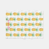 Couverture Polaire Motif d'ananas tropical personnalisé (Devant (Horizontal))