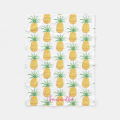 Couverture Polaire Motif d'ananas tropical personnalisé (Devant)