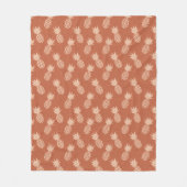 Couverture Polaire Motif d'ananas tropique Terracotta & Peach (Devant)