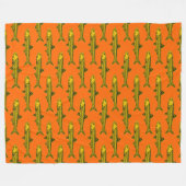 Couverture Polaire Motif d'anchois - orange, noir et orange (Devant (Horizontal))