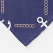 Couverture Polaire Motif d'Ancre (Coin)