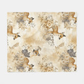Couverture Polaire Motif d'animal de faon de forêt (Devant (Horizontal))