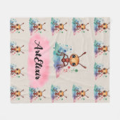 Couverture Polaire Motif d'aquarelle (Devant (Horizontal))