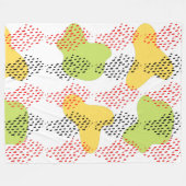 Couverture Polaire Motif d'aquarelle Abstrait moderne (Devant (Horizontal))