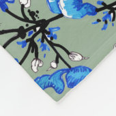 Couverture Polaire Motif d'aquarelle Arrière - plan vert. (Coin)