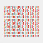 Couverture Polaire Motif d'aquarelle au beurre d'arachide et à la gel (Devant (Horizontal))