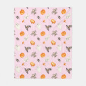 Couverture Polaire Motif d'aquarelle Casquette d'araignée d'Halloween (Devant)