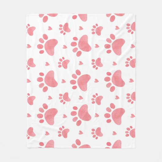 Couverture Polaire Motif d'aquarelle Cat Paws (Devant)