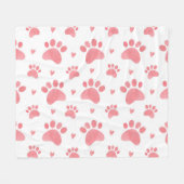 Couverture Polaire Motif d'aquarelle Cat Paws (Devant (Horizontal))