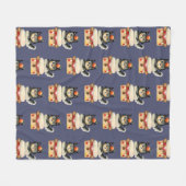 Couverture Polaire Motif d'aquarelle de chien de Shiba Inu de (Devant (Horizontal))