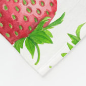 Couverture Polaire Motif d'aquarelle de fraises (Coin)