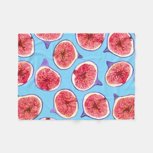 Couverture Polaire Motif d'aquarelle des tranches de fibres (Devant (Horizontal))