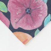 Couverture Polaire Motif d'aquarelle florale (Coin)
