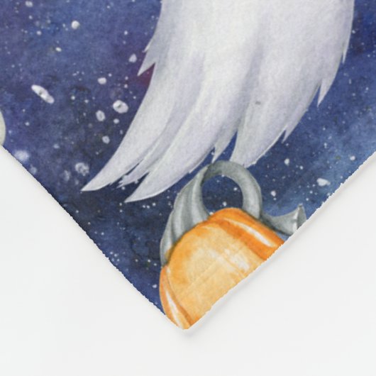 Couverture Polaire Motif d'aquarelle Halloween (Coin)