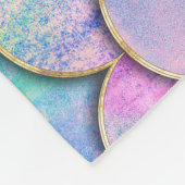 Couverture Polaire Motif d'aquarelle japonais à échelle de sirène (Coin)