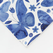Couverture Polaire Motif d'aquarelle papillon personnalisé (Coin)