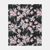 Couverture Polaire Motif d'aquarelle rose et gris (Devant)