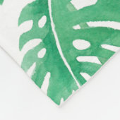 Couverture Polaire Motif d'aquarelle transparente avec famille de fla (Coin)