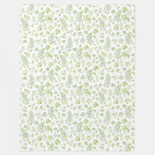 Couverture Polaire Motif d'aquarelle vert simple et mignon