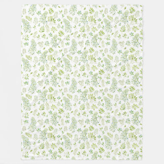 Couverture Polaire Motif d'aquarelle vert simple et mignon