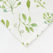 Couverture Polaire Motif d'aquarelle vert simple et mignon (Coin)