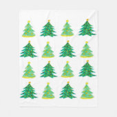 Couverture Polaire Motif d'arbre de Noël (Devant)