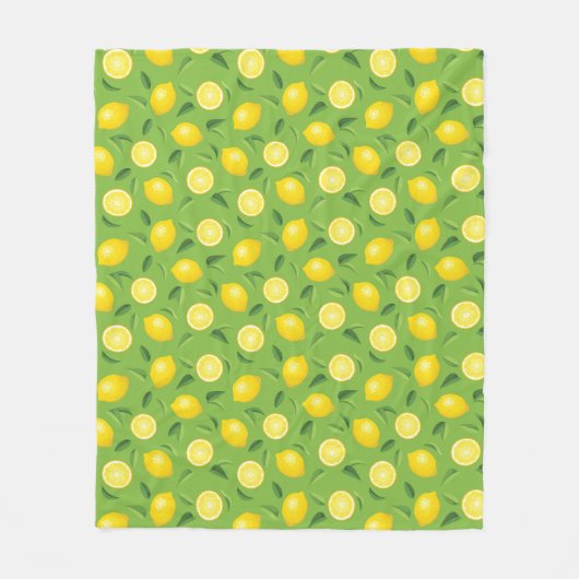 Couverture Polaire Motif d'arrière - plan de citrons (Devant)