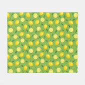 Couverture Polaire Motif d'arrière - plan de citrons (Devant (Horizontal))