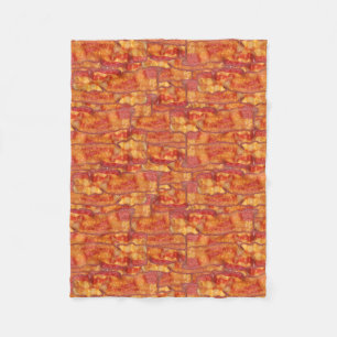 Couverture Polaire Motif d'arrière - plan de lard, nourriture frite