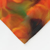 Couverture Polaire Motif D'Art Abstrait Orange Et Brown (Coin)