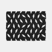 Couverture Polaire Motif d'art de la silhouette de chauve-souris Hall (Devant (Horizontal))