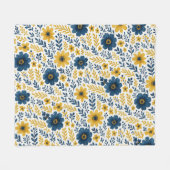 Couverture Polaire Motif d'art floral méditerranéen classique (Devant (Horizontal))