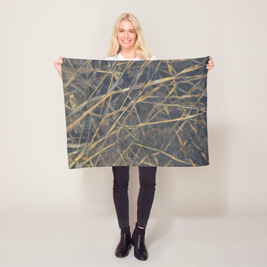 Couverture Polaire motif d'art moderne Abstrait (En situation)