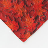 Couverture Polaire Motif d'art naturel Feuille chêne (Coin)