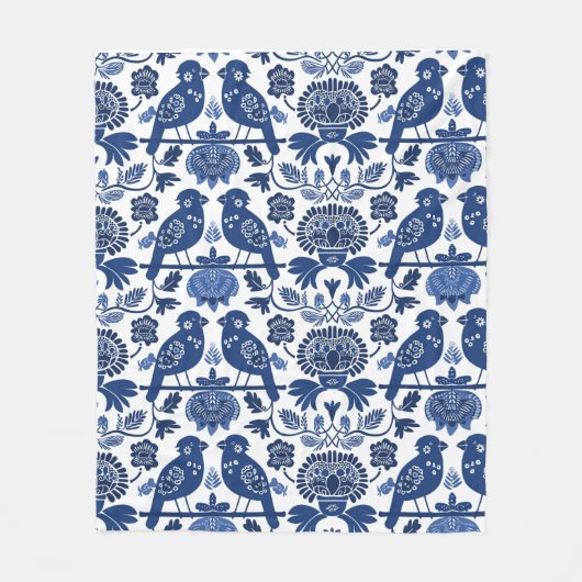 Couverture Polaire Motif d'art populaire finlandais (Devant)