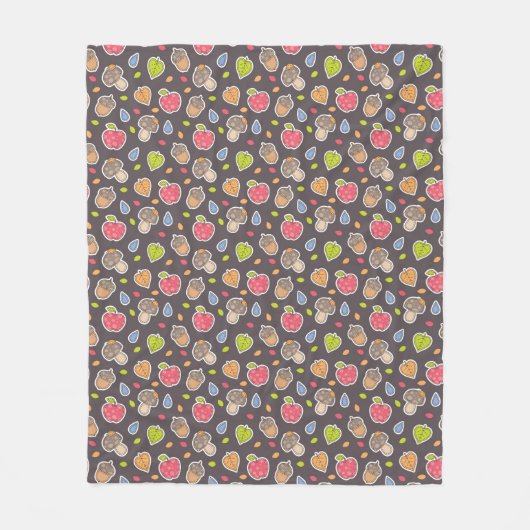 Couverture Polaire motif d'automne (Devant)