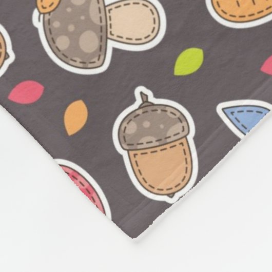 Couverture Polaire motif d'automne (Coin)