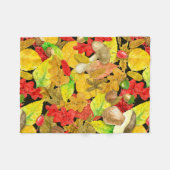 Couverture Polaire Motif d'automne aquarelle (Devant (Horizontal))