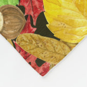 Couverture Polaire Motif d'automne aquarelle (Coin)