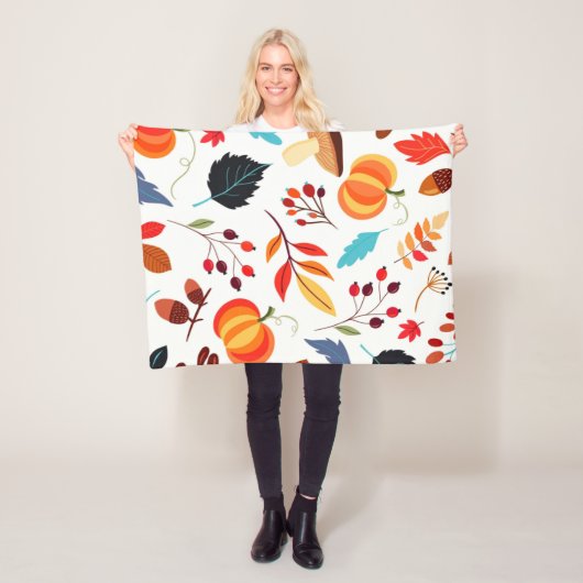 Couverture Polaire Motif d'automne Bébé Fleece Blanket Cadeau (En situation)