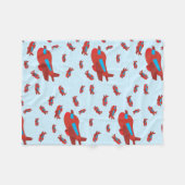 Couverture Polaire Motif d'avion rouge et bleu (Devant (Horizontal))